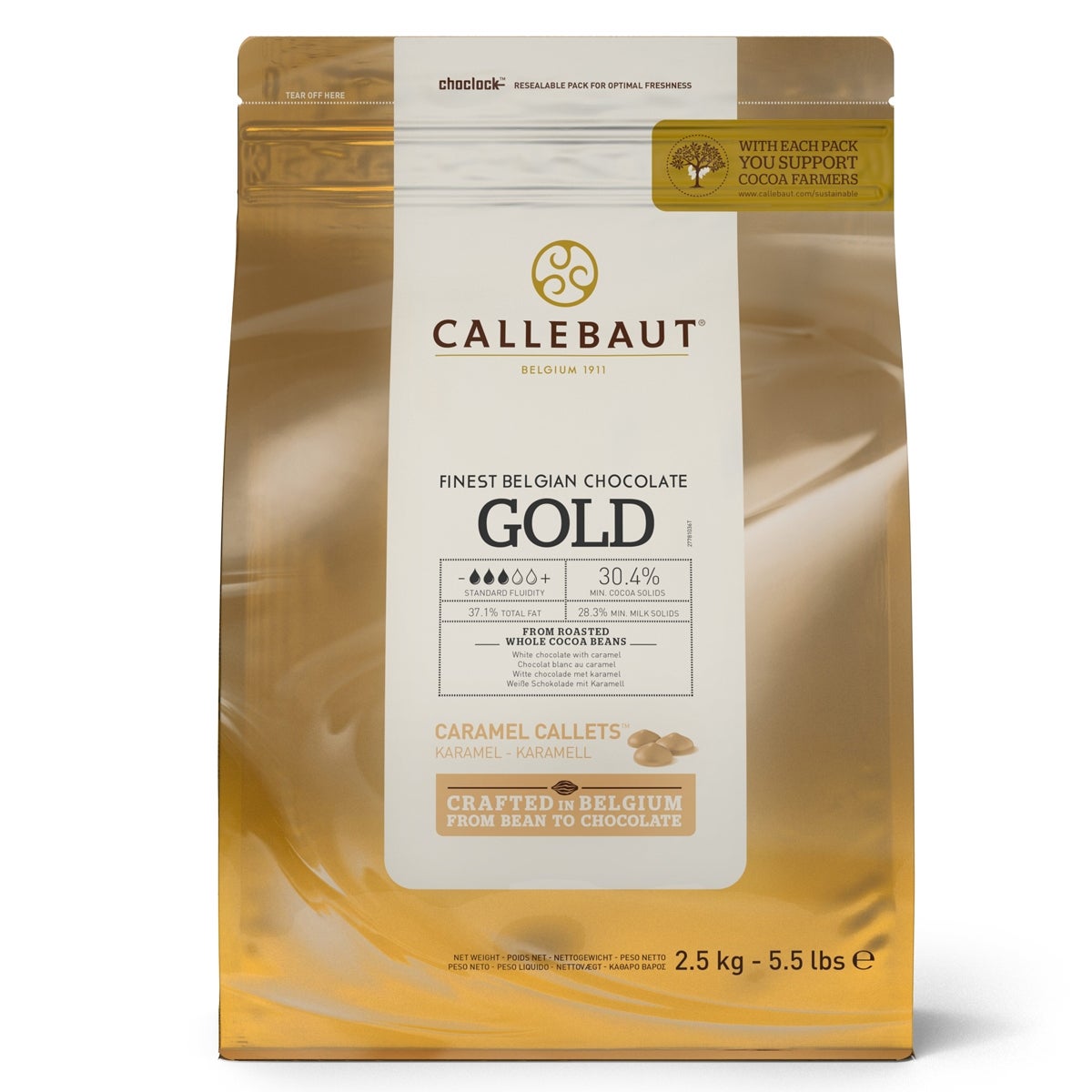 Callebaut Chocolade Callets -Gold- 2,5 kg