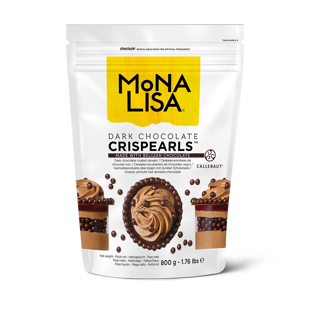 Callebaut Mona Lisa CrispPearls Donker 800g