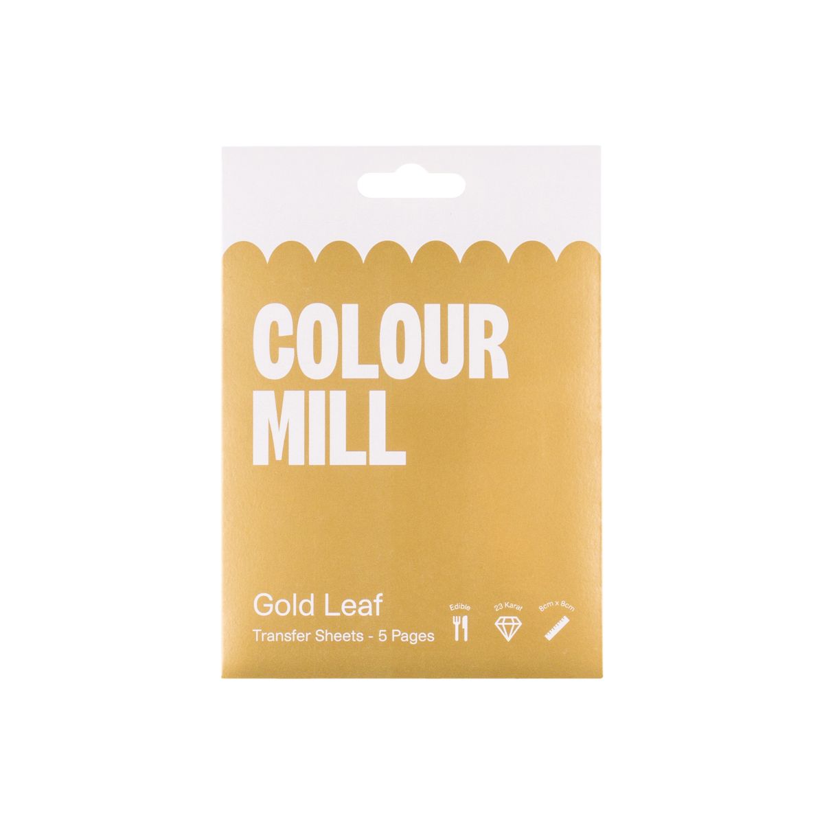 Colour Mill Edible Gold Leaf Transfer 23kt - 8cm pk/5