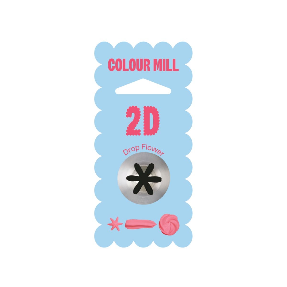 Colour Mill Piping Tip - 2D M Drop Flower