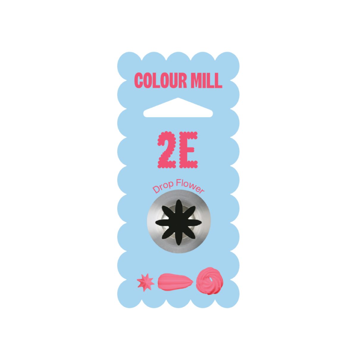 Colour Mill Piping Tip - 2E M Drop Flower