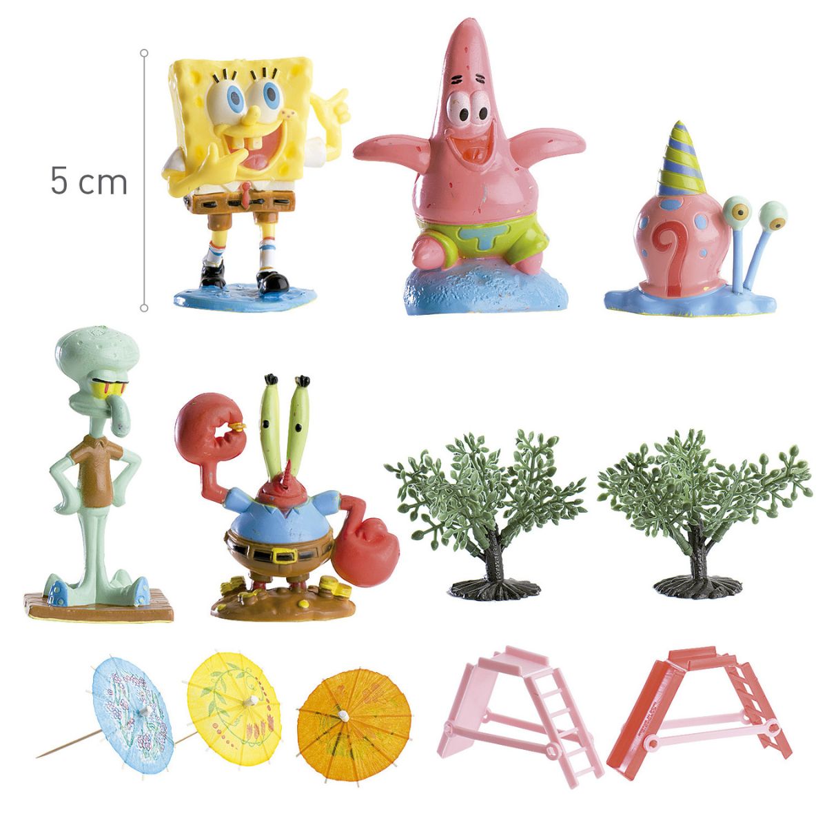 Dekora Disney Sponge Bob Friends Toppers 5cm Set/12