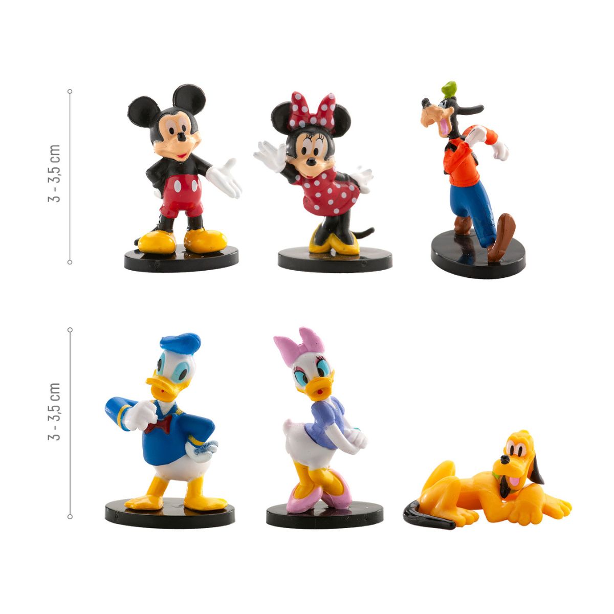 Dekora Disney Mickey Friends Cake Toppers 3cm pk/6