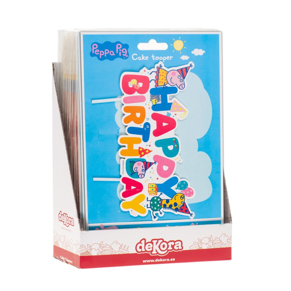 Dekora Peppa Pig Happy Birthday Cake Topper 17 x 12 cm