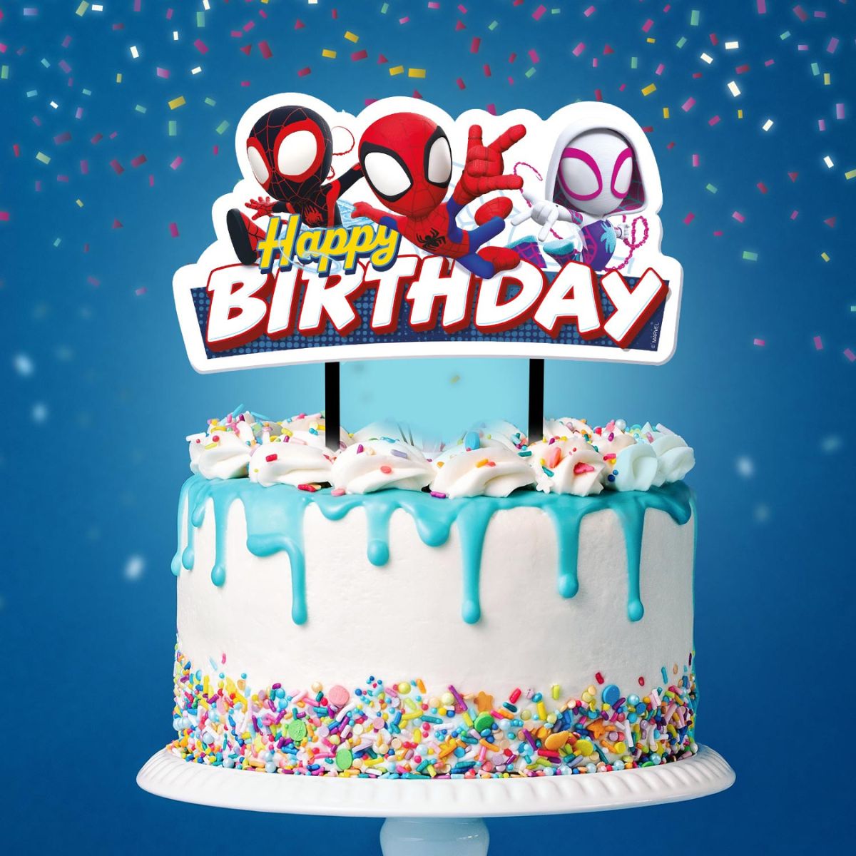 Dekora Spidey Hero Happy Birthday Cake Topper 17 cm