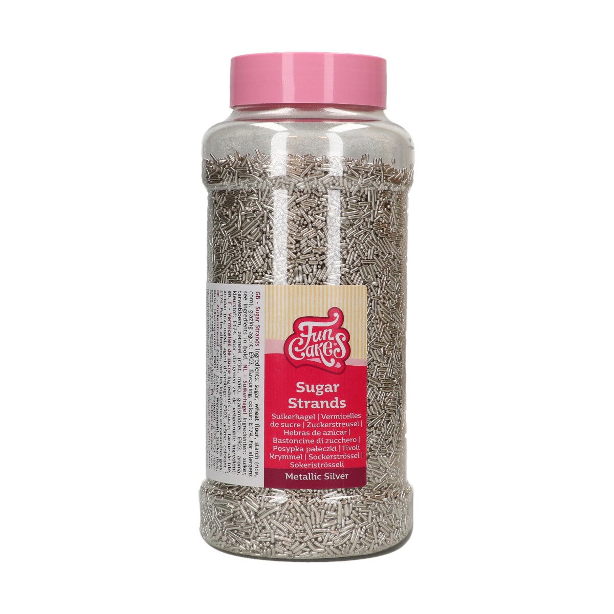 FunCakes Sugar Strands Metallic Zilver 800 g