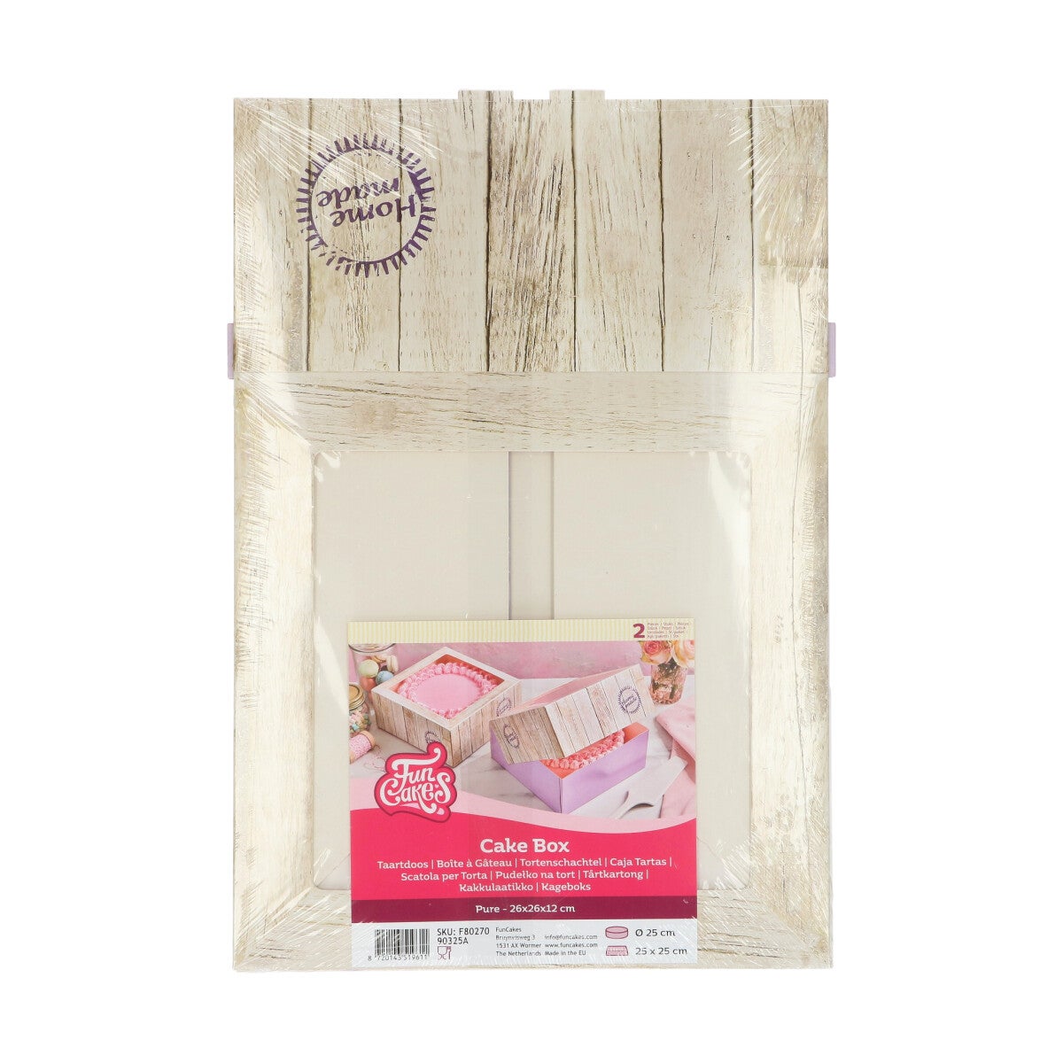 FunCakes Taartdoos -Pure- 26x26x12 cm pk/2