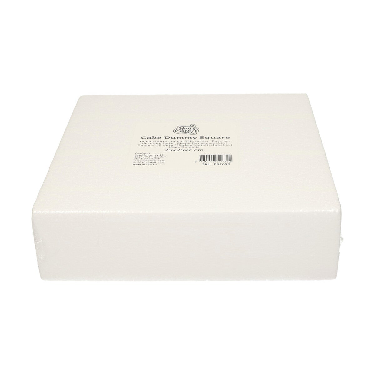 FunCakes Taart Dummy Vierkant 25x25x7 cm