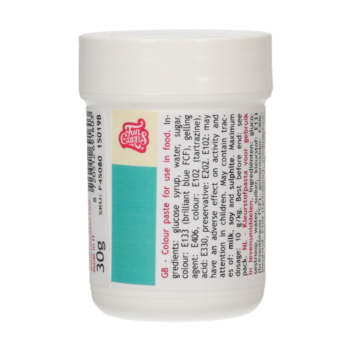 FunCakes Eetbare Kleurstof Pasta Turquoise 30 g