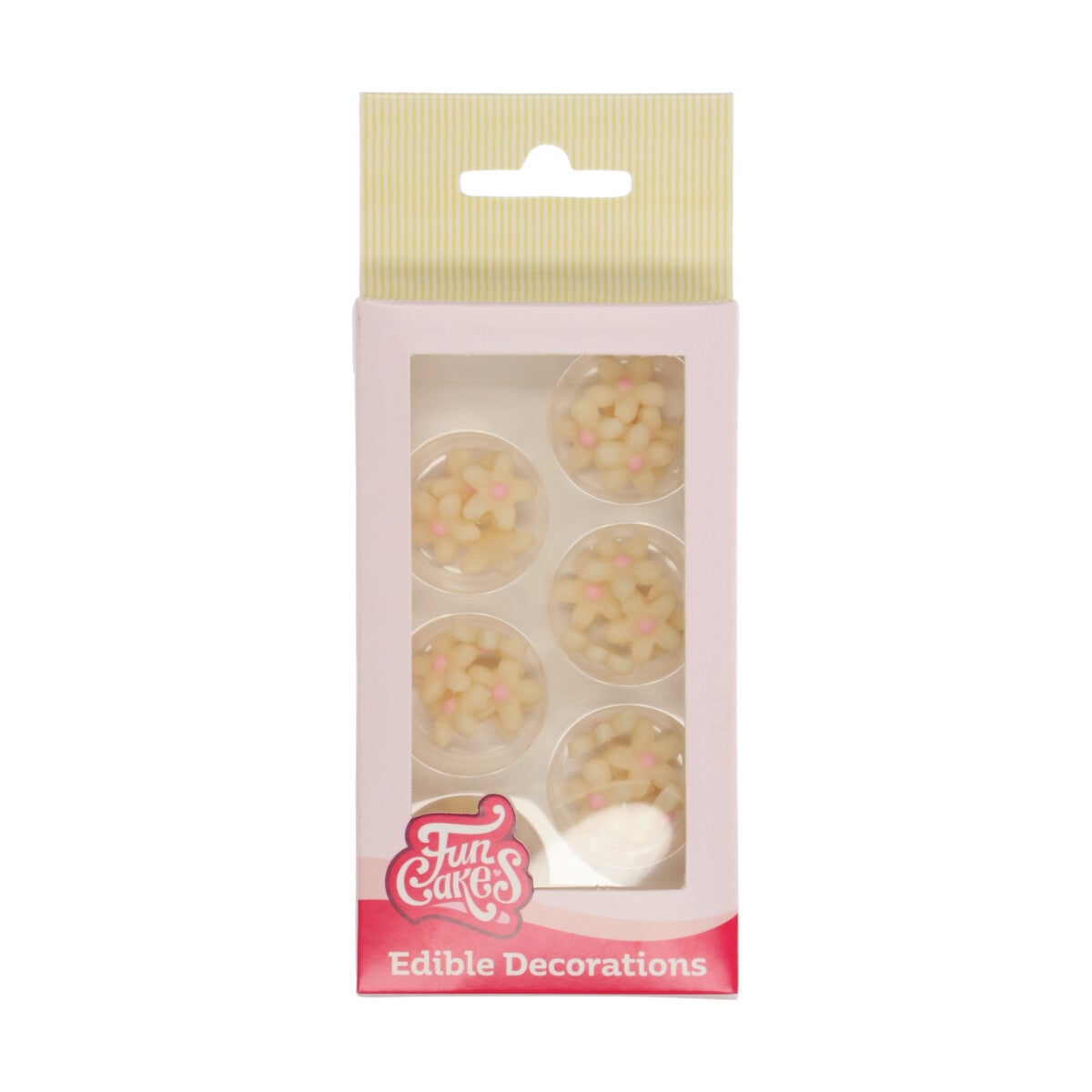 FunCakes Marsepein Decoratie Chrysant Wit/Licht Roze Set/30