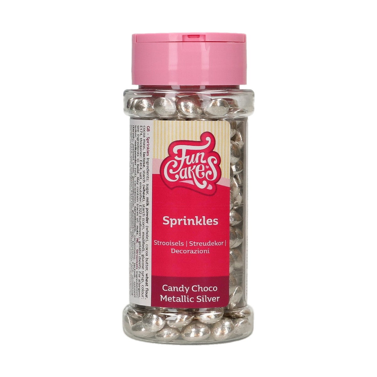 FunCakes Choco Dragees Metallic Zilver 80 g
