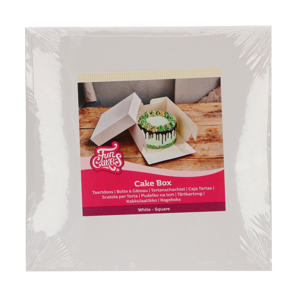 FunCakes Taartdoos Wit 20x20x15 cm pk/1
