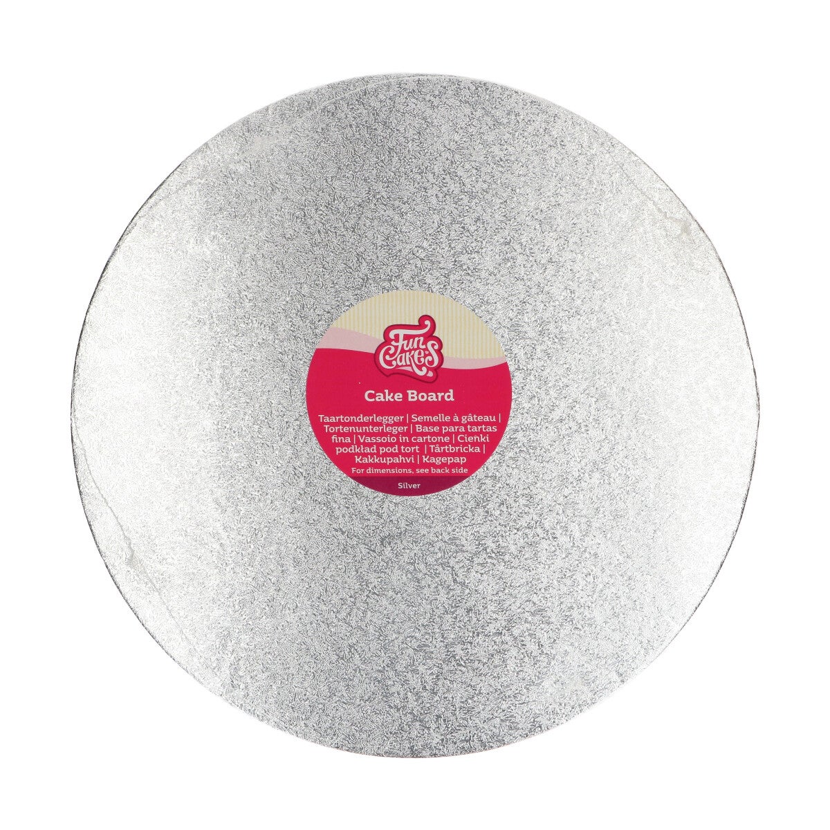 FunCakes Cake Board Rond Ø33 cm - Zilver