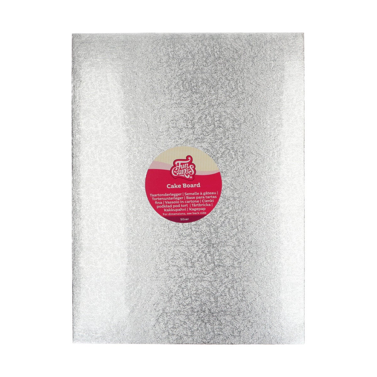FunCakes Cake Board Rechthoek 40,5 x 30,5 cm - Zilver