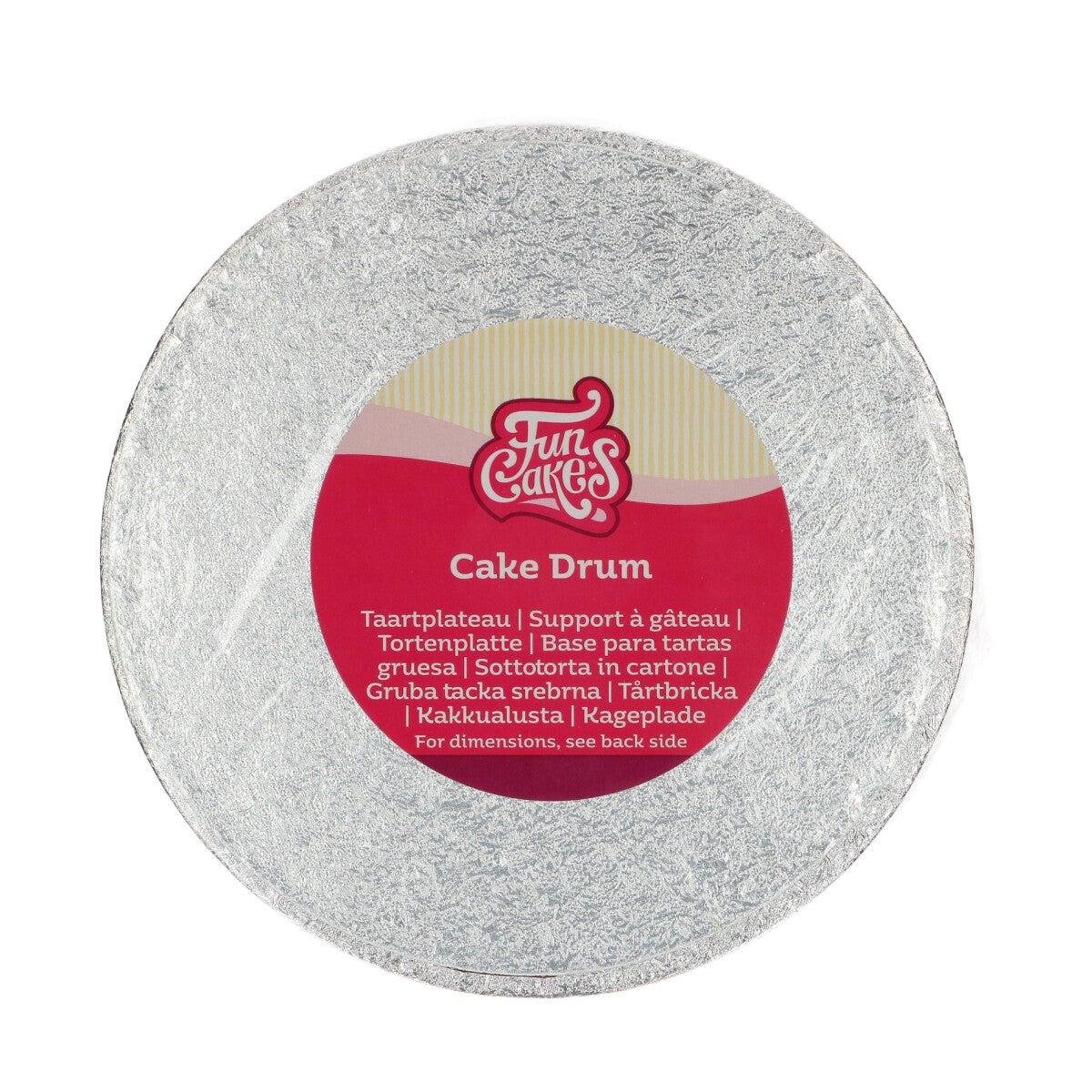 FunCakes Cake Drum Rond Ø17,5 cm - Zilver
