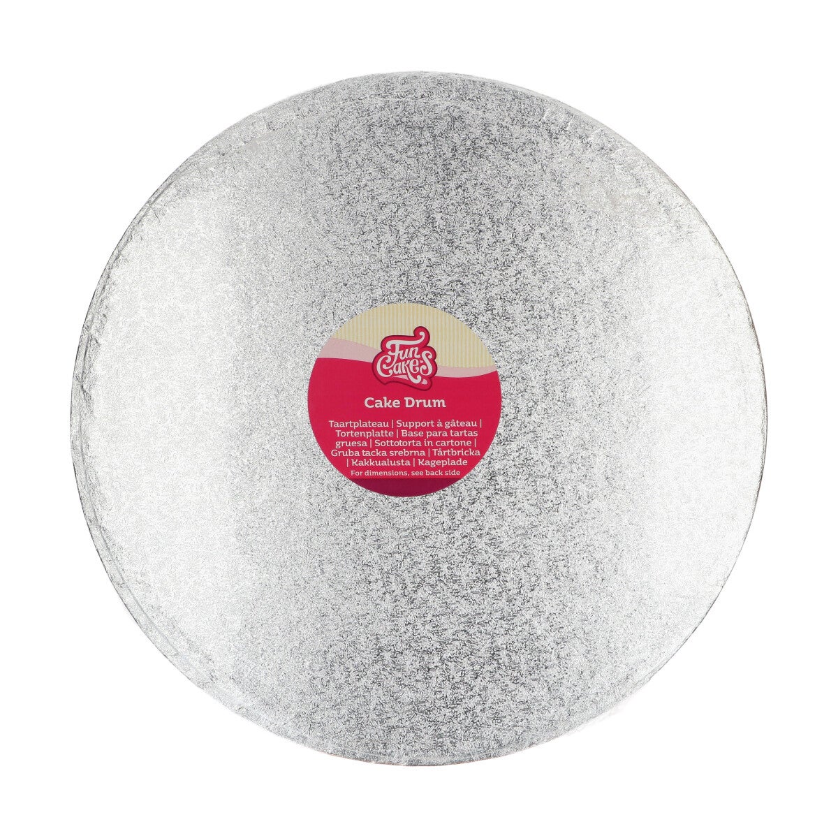 FunCakes Cake Drum Rond Ø35,5 cm- Zilver