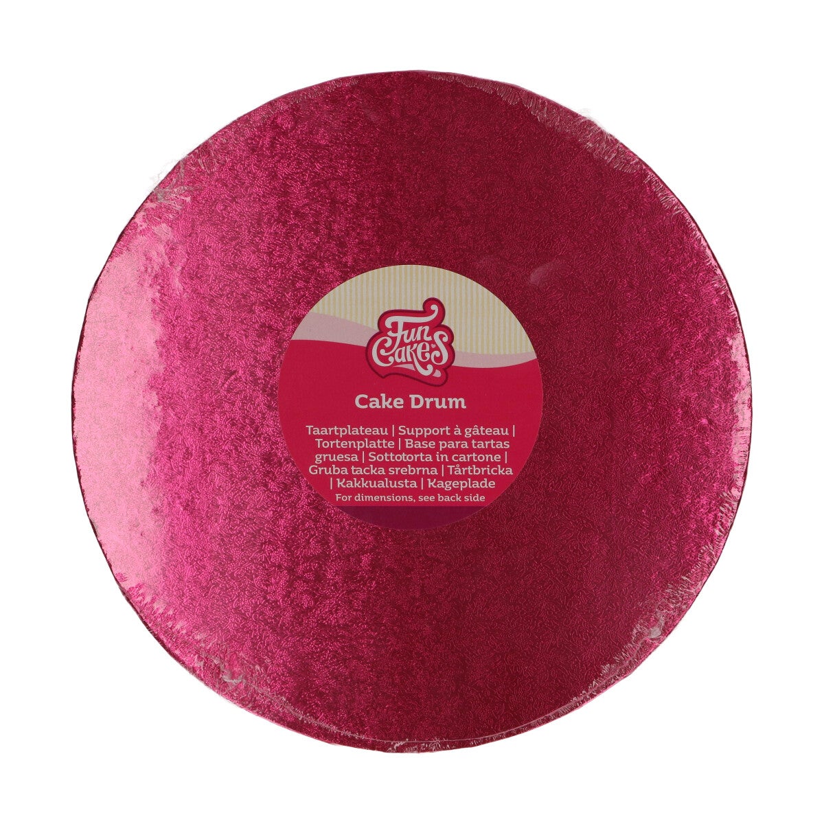 FunCakes Cake Drum Rond Ø25 cm - Cerise