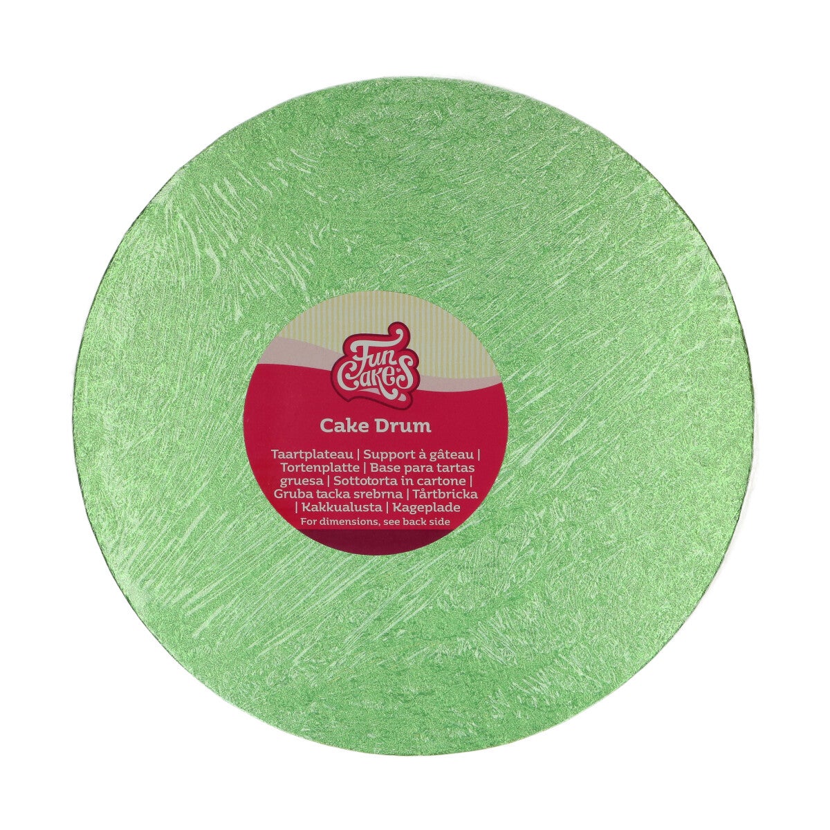 FunCakes Cake Drum Rond Ø25 cm - Licht Groen