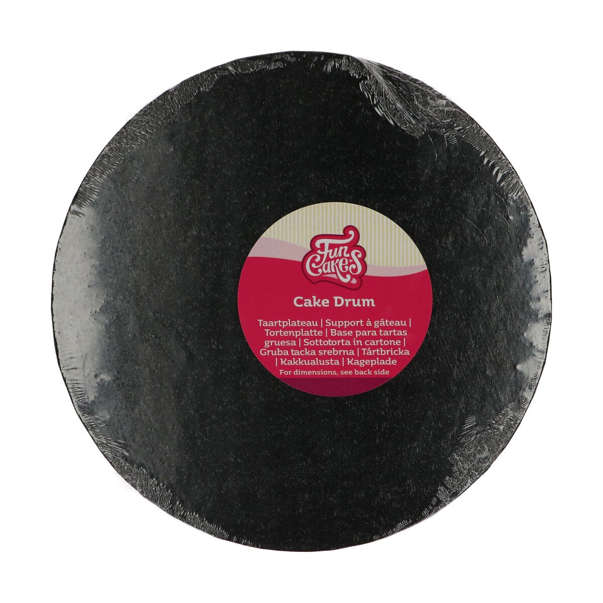 FunCakes Cake Drum Rond Ø25 cm - Zwart