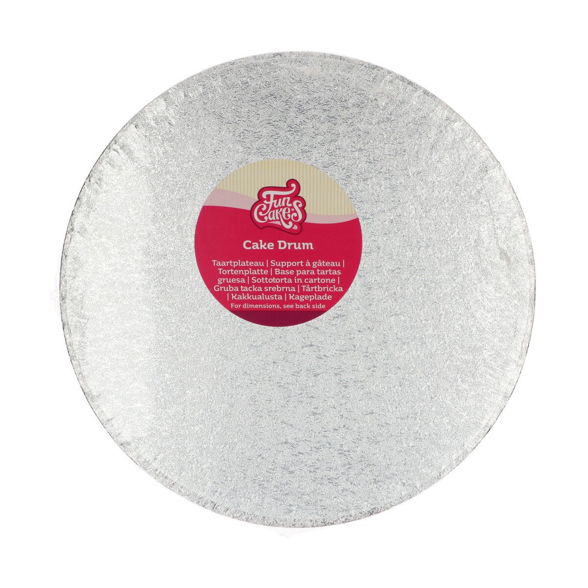 FunCakes Cake Drum Rond Ø27,5 cm- Zilver
