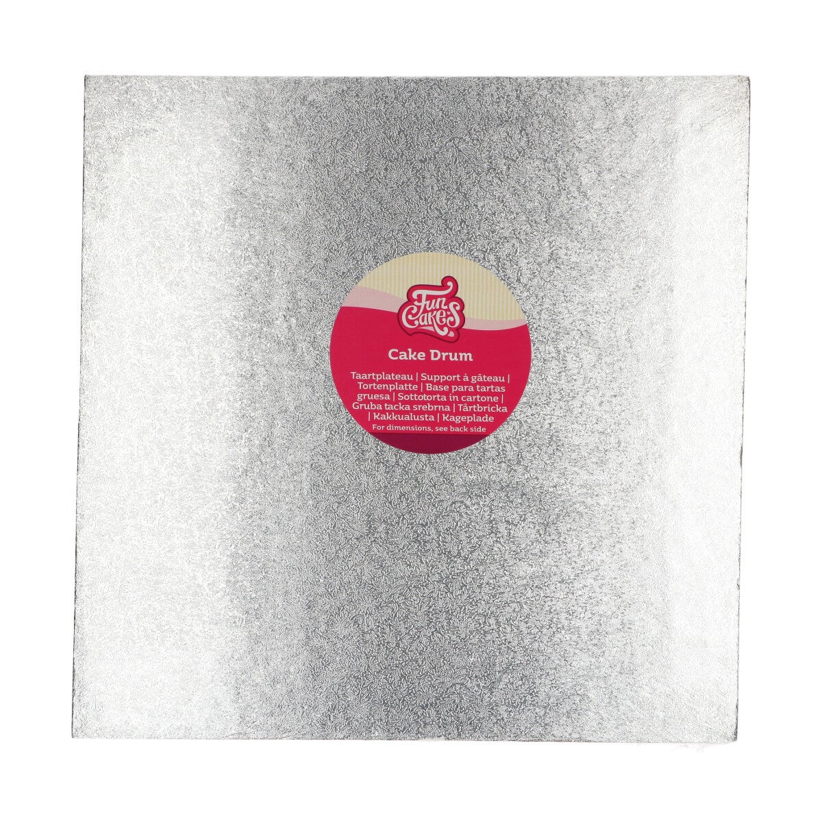 FunCakes Cake Drum Vierkant 33 cm - Zilver