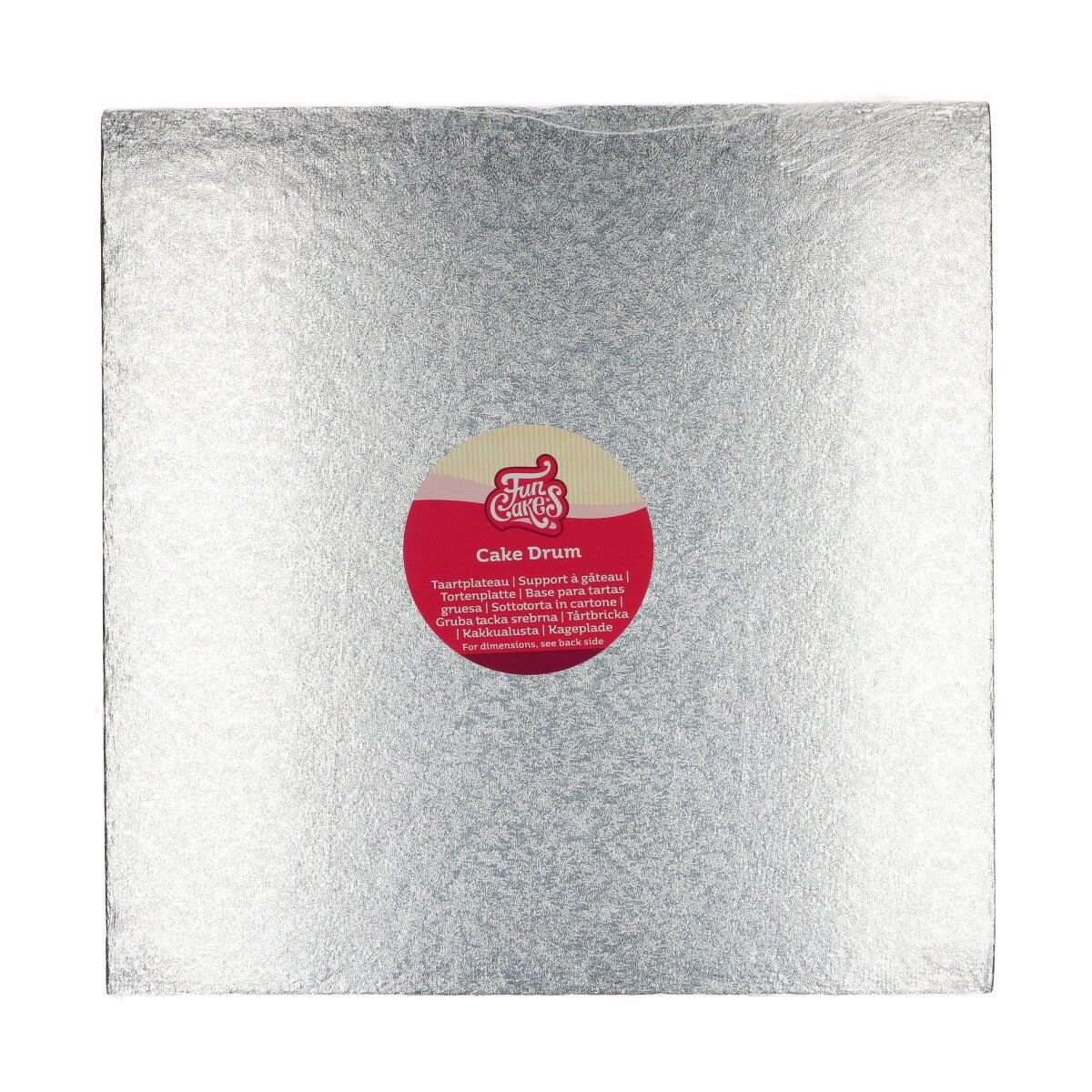 FunCakes Cake Drum Vierkant 35,5 cm - Zilver