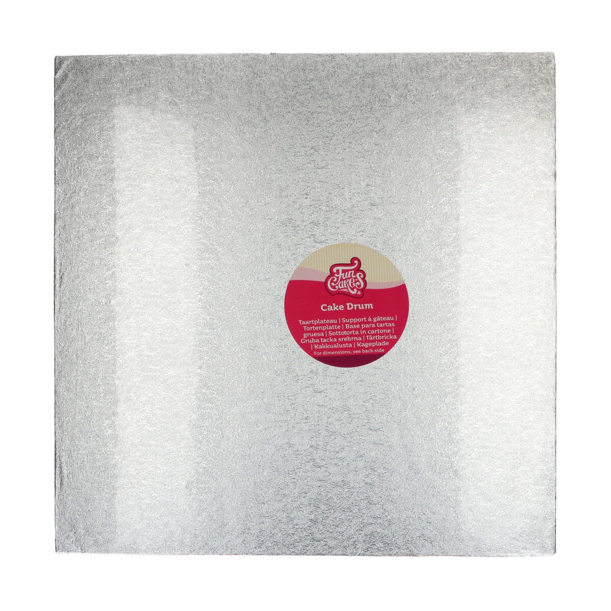 FunCakes Cake Drum Vierkant 40,5 cm - Zilver