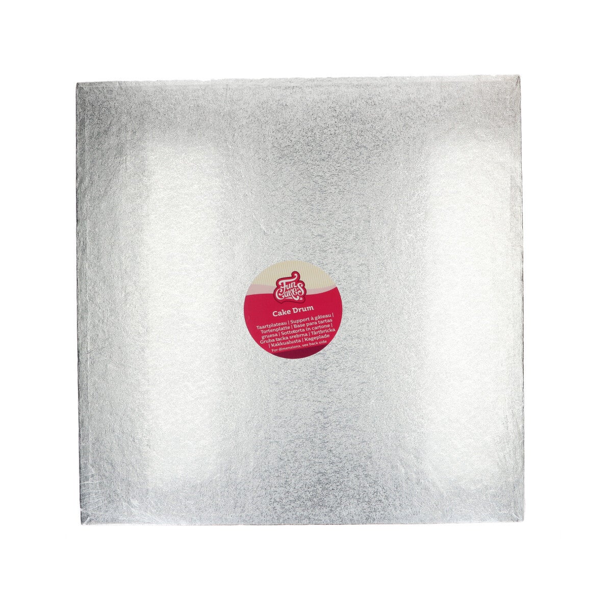 FunCakes Cake Drum Vierkant 45,5 cm - Zilver