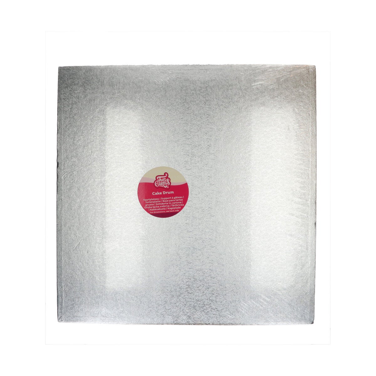 FunCakes Cake Drum Vierkant 50,5 cm - Zilver
