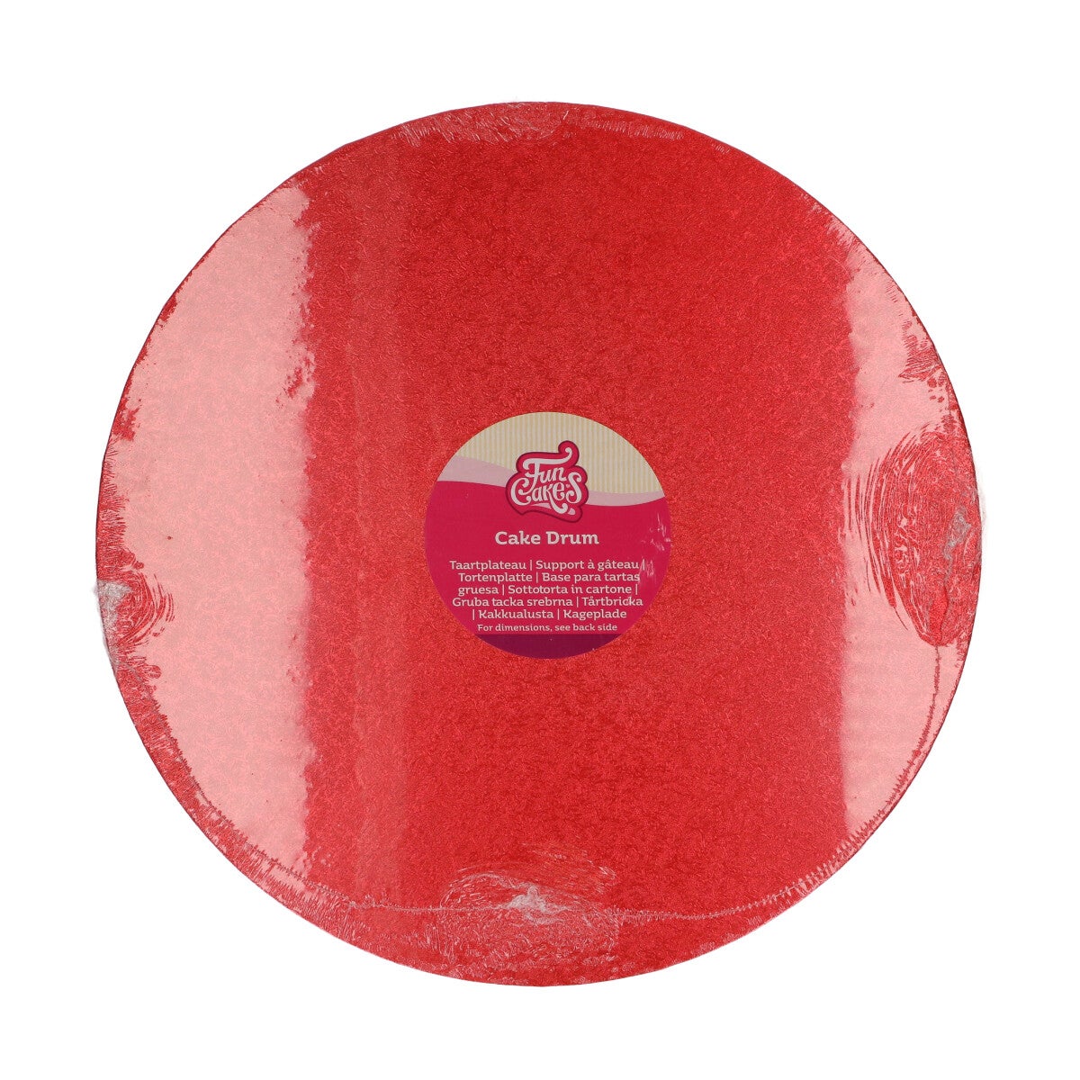 FunCakes Cake Drum Rond Ø35,5 cm - Rood