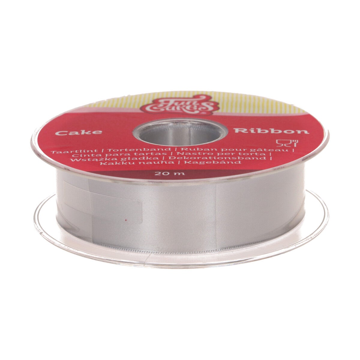 FunCakes Taartlint Zilver 25 mm x 20 m