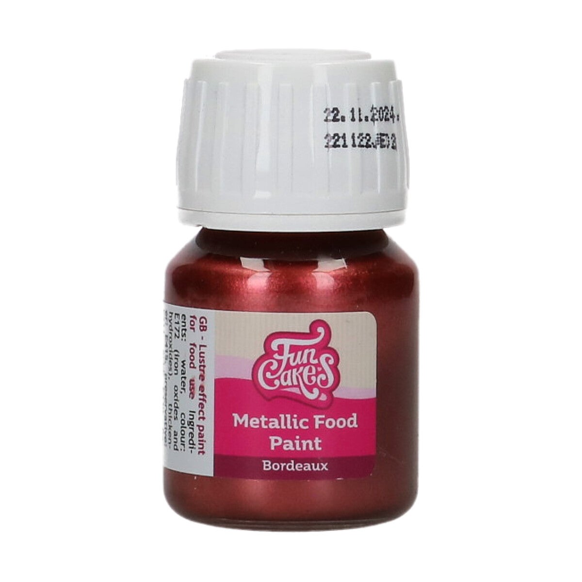 FunCakes Metallic Food Paint Bordeaux 30 ml
