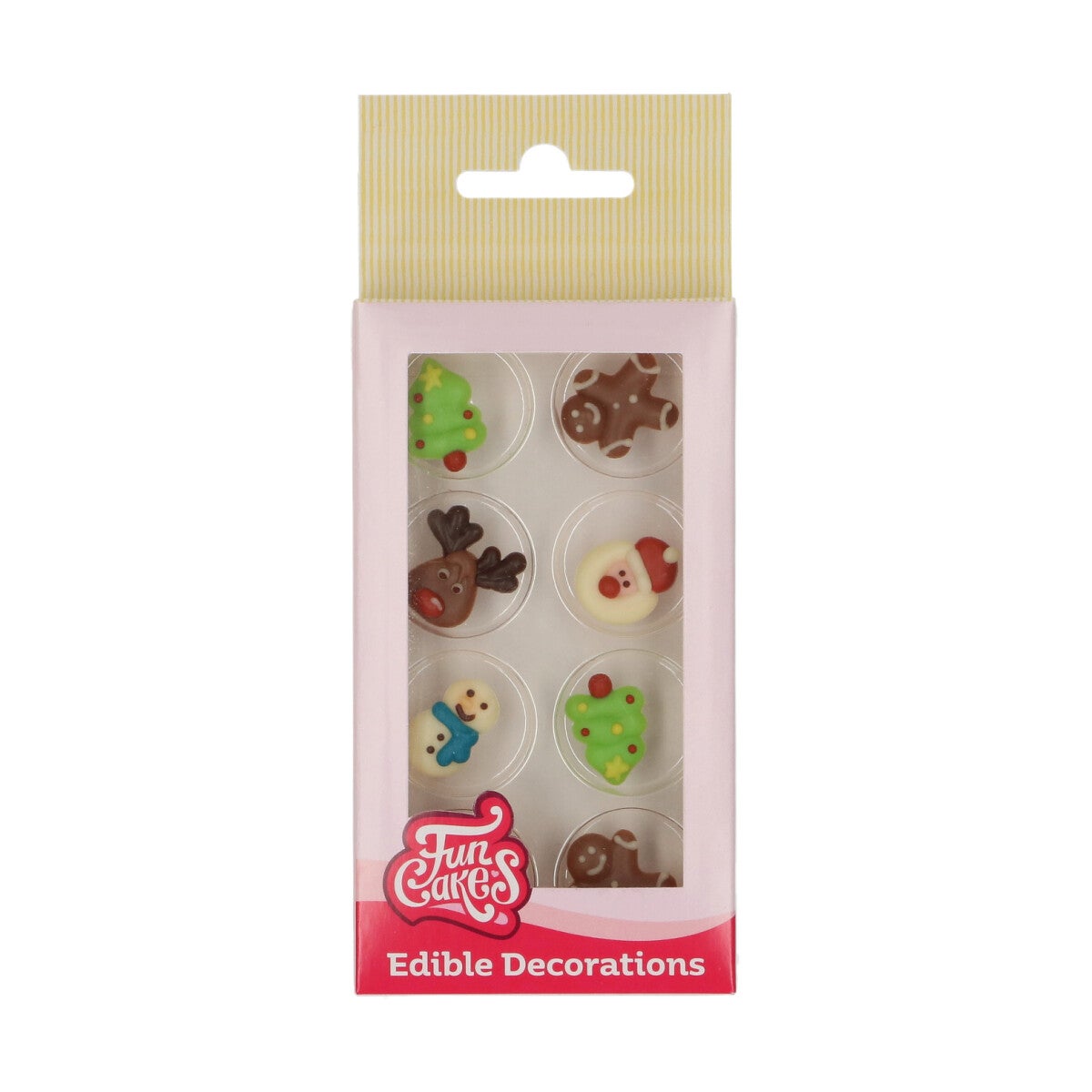 FunCakes Chocoladedecoraties Kleurrijke Kerstmis Set/8
