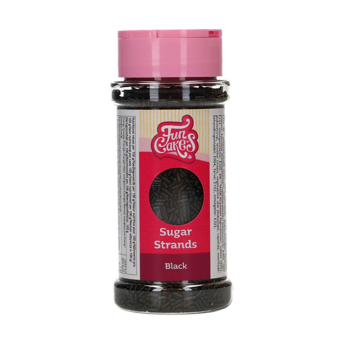 FunCakes Sugar Strands Zwart 80 g