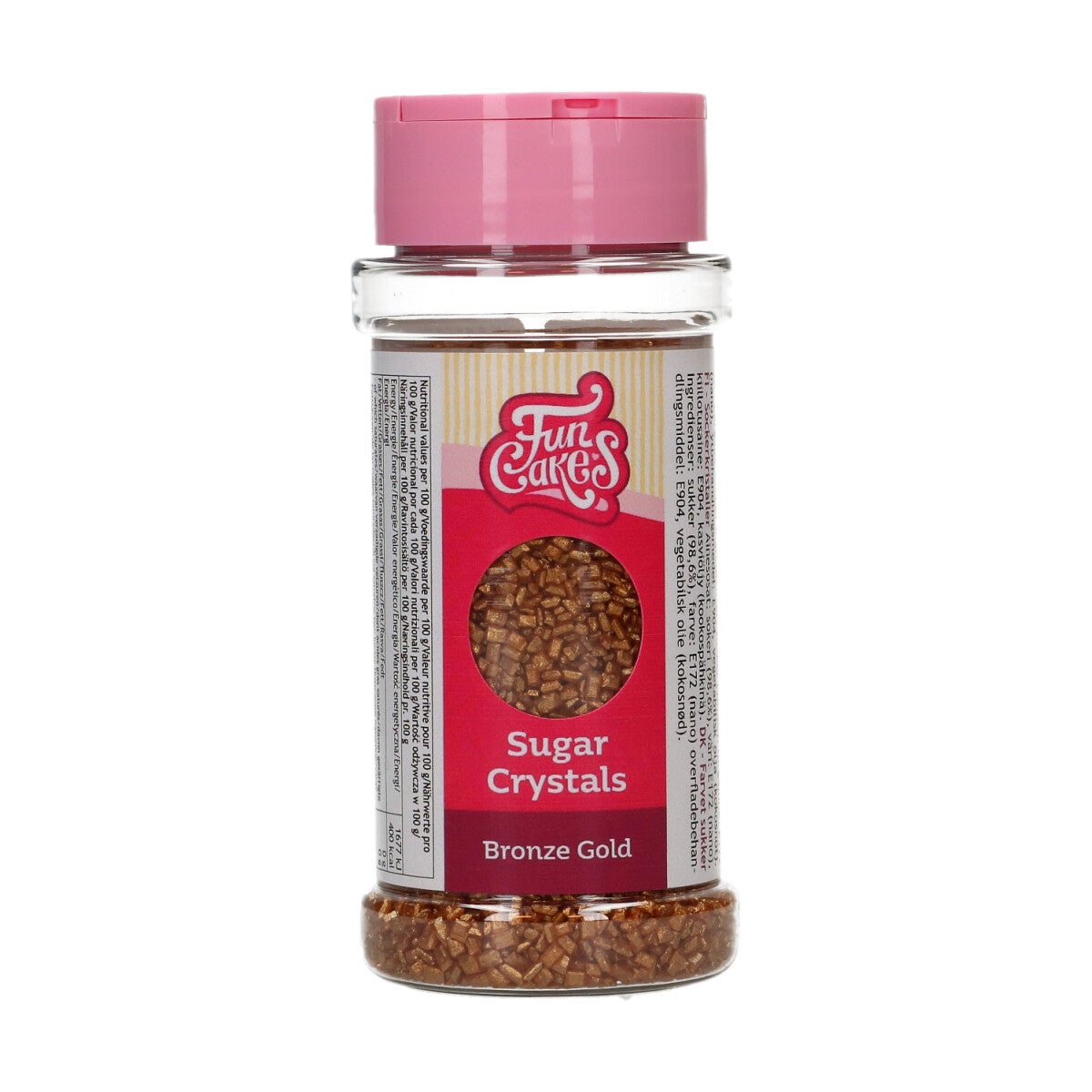 FunCakes Sugar Crystals Brons Goud 80 g