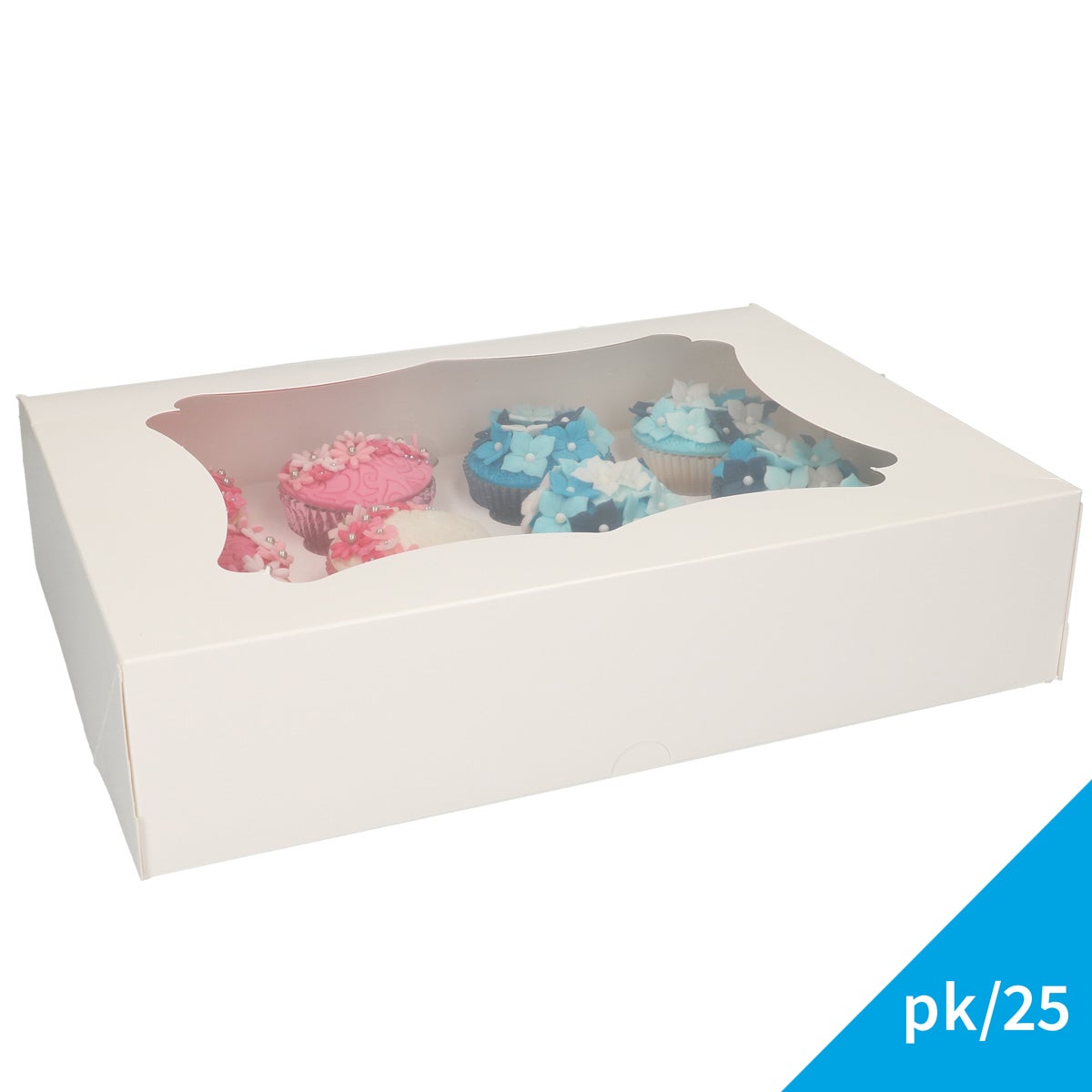 FunCakes Cupcake Doos 12 - Wit pk/25