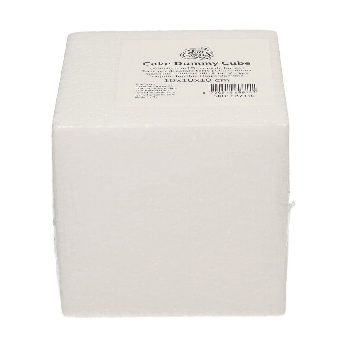 FunCakes Taart Dummy Kubus 10x10x10 cm