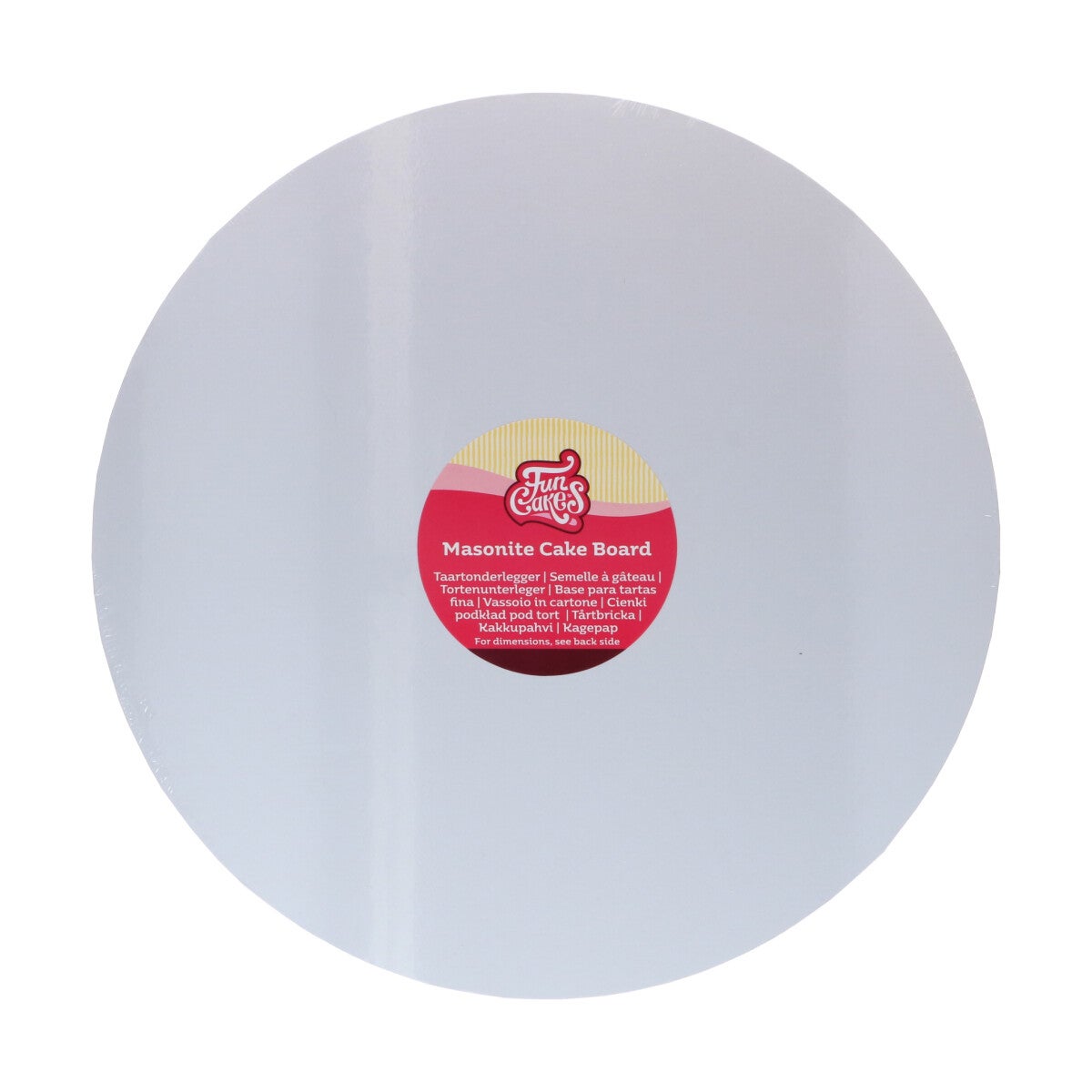 FunCakes Masonite Cake Board Rond Ø25 cm - Wit