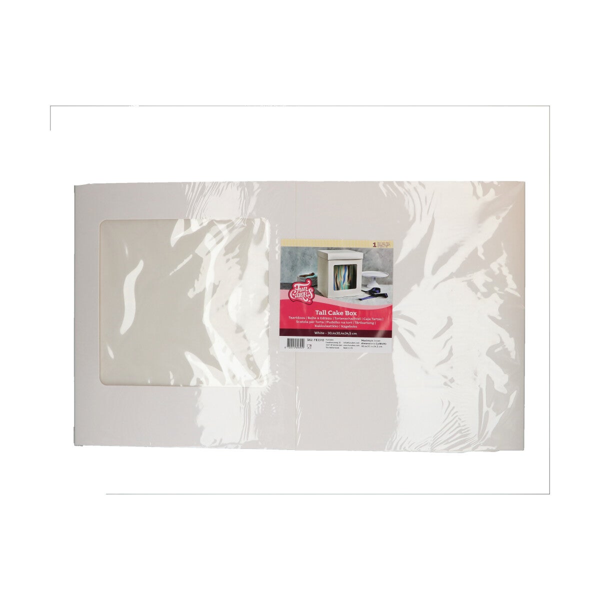 FunCakes Tall Cake Box 30,4 x 30,4 x 34,5 cm - Wit