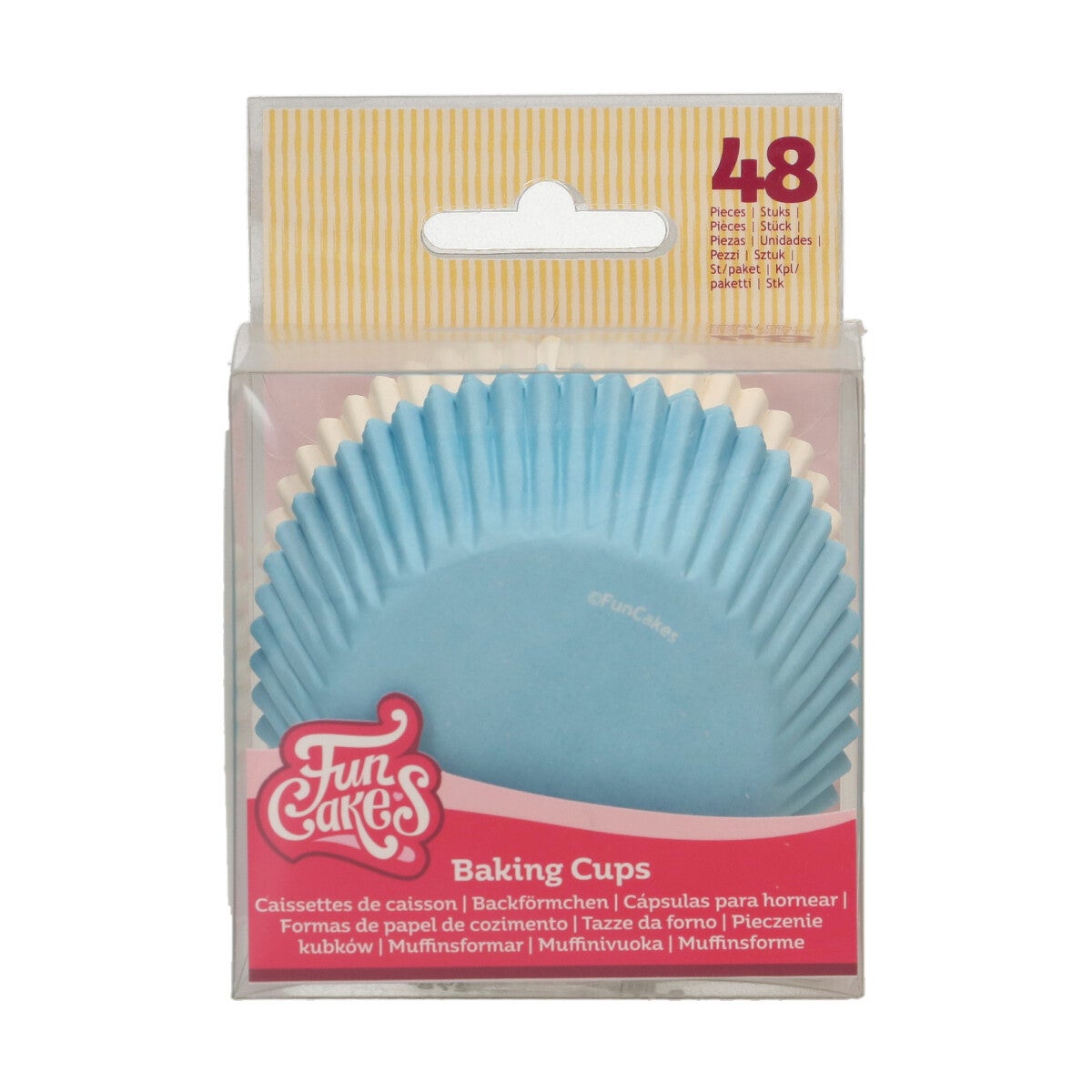 FunCakes Baking Cups Lichtblauw / Wit pk/48