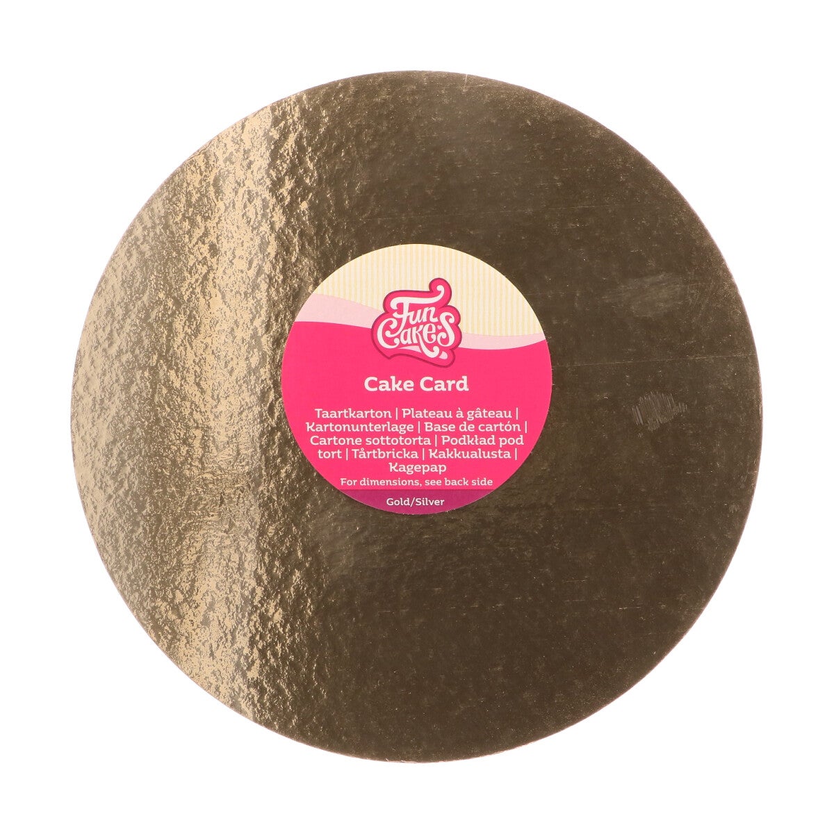 FunCakes Taartkartons Goud/Zilver Rond 30 cm pak/100