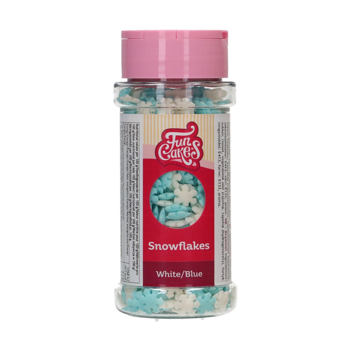 FunCakes Sneeuwvlokken Wit/Blauw 50 g