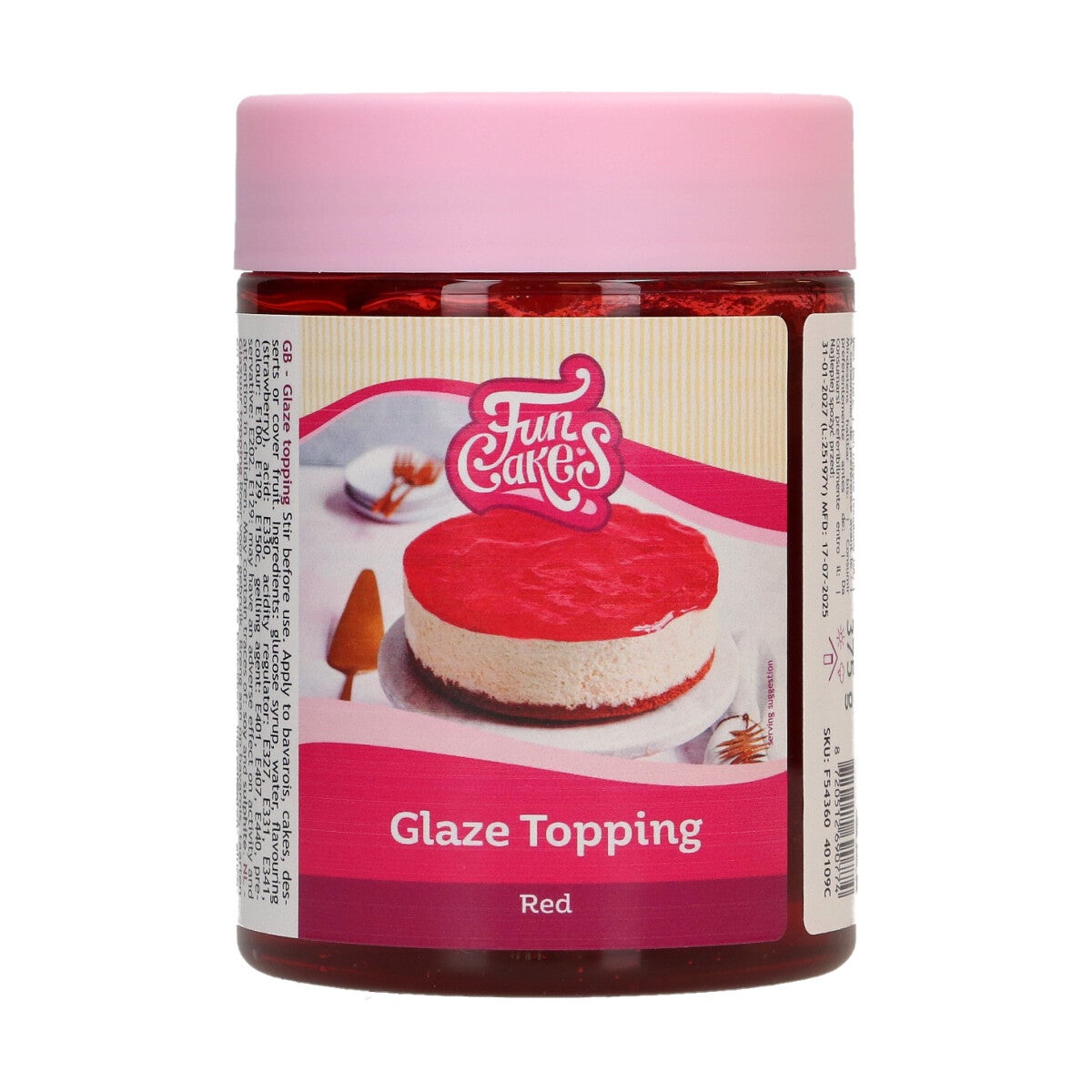 FunCakes Glaze Topping Rood 375 g