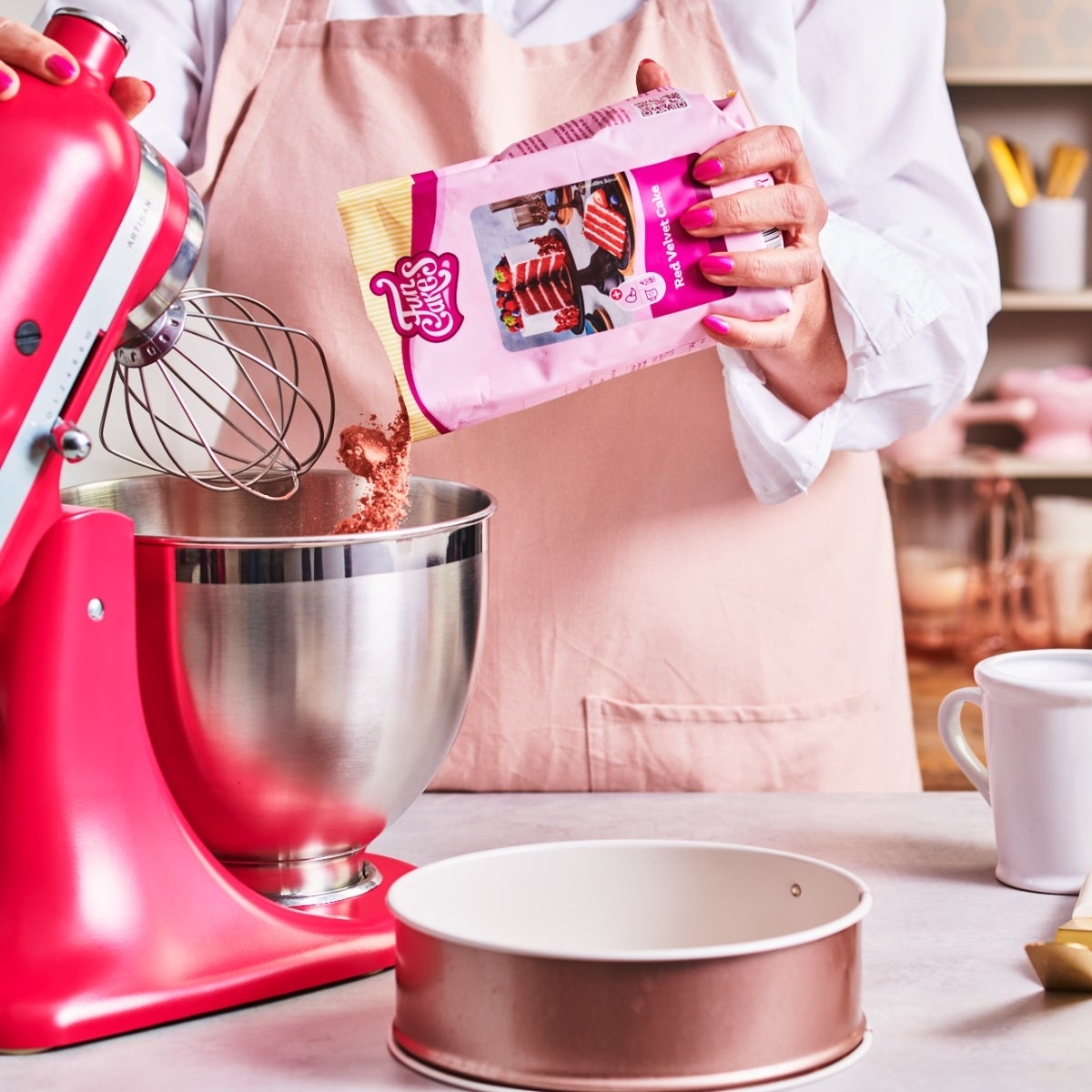 FunCakes Mix voor Red Velvet Cake 1 kg