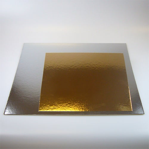 FunCakes Taartkartons Goud/Zilver Vierkant 20 cm pk/100