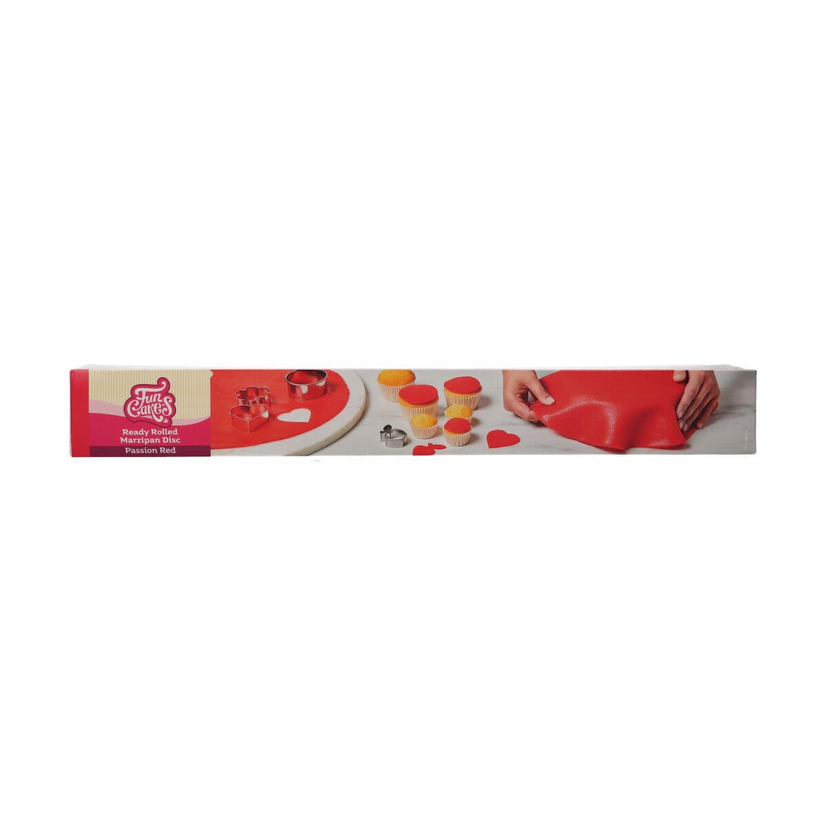 FunCakes Ready Rolled Marsepein Disc Passie Rood 400g