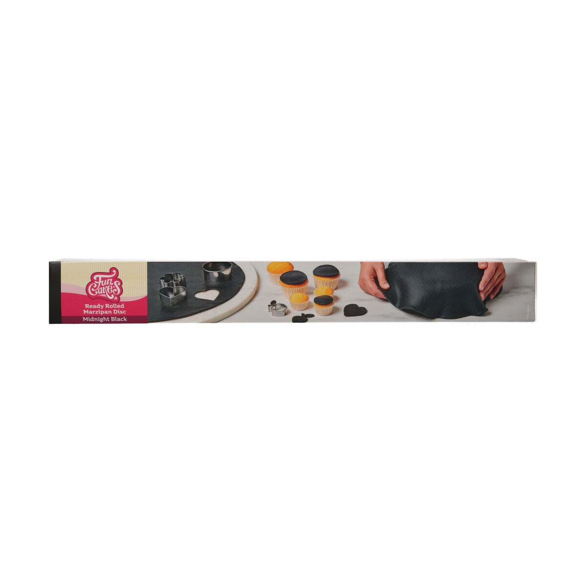 FunCakes Ready Rolled Marsepein Disc Middernacht Zwart 400g