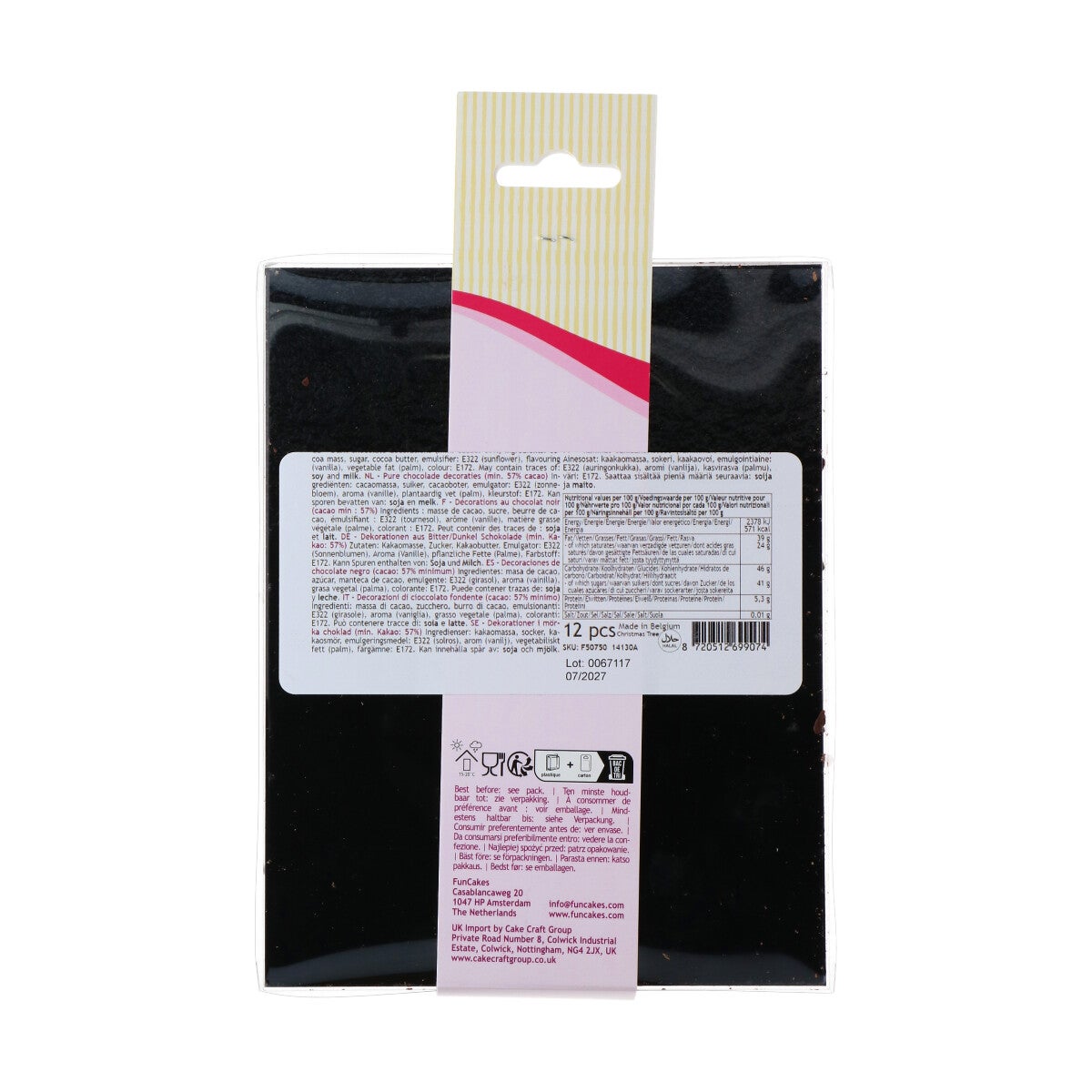 FunCakes Chocolade Decoratie Kerstboom Set/12