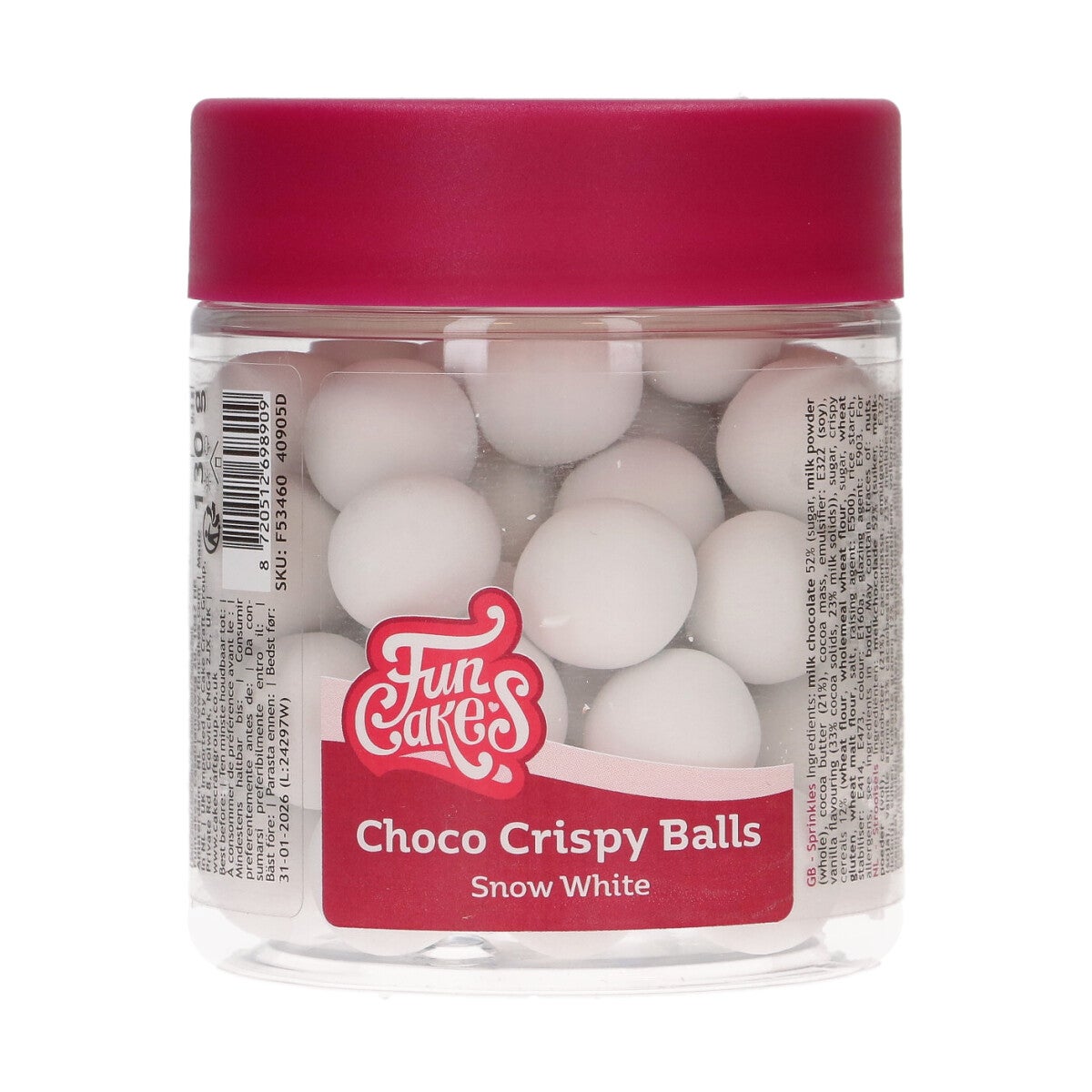 FunCakes Choco Crispy Ballen - Mat Wit