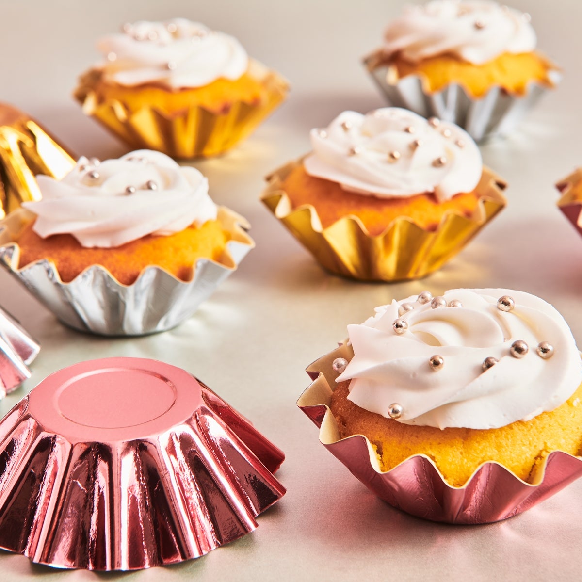 FunCakes Bloom Baking Cups - Metallic Rosé Goud pk/48
